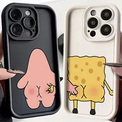 S-SpongeBobs Pinch Butt Phone Case For Xiaomi Redmi Note 9 9S 10 10C 11 12 12C 13 13C 14C A3 K30 K40 K50 Pro Plus 4G 5G Cover