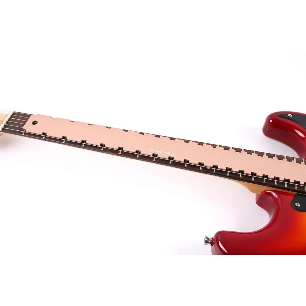 

Guitar Metal Measuring Ruler Finger Board Notched Straight Edge Bass Action Gauge