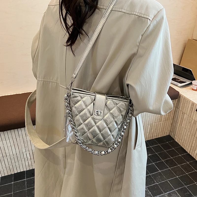 

Classic Elegant Leather Messenger Bag For Women By Luxury Brand Famous Designer Shoulder Handbag Fashion Accessory