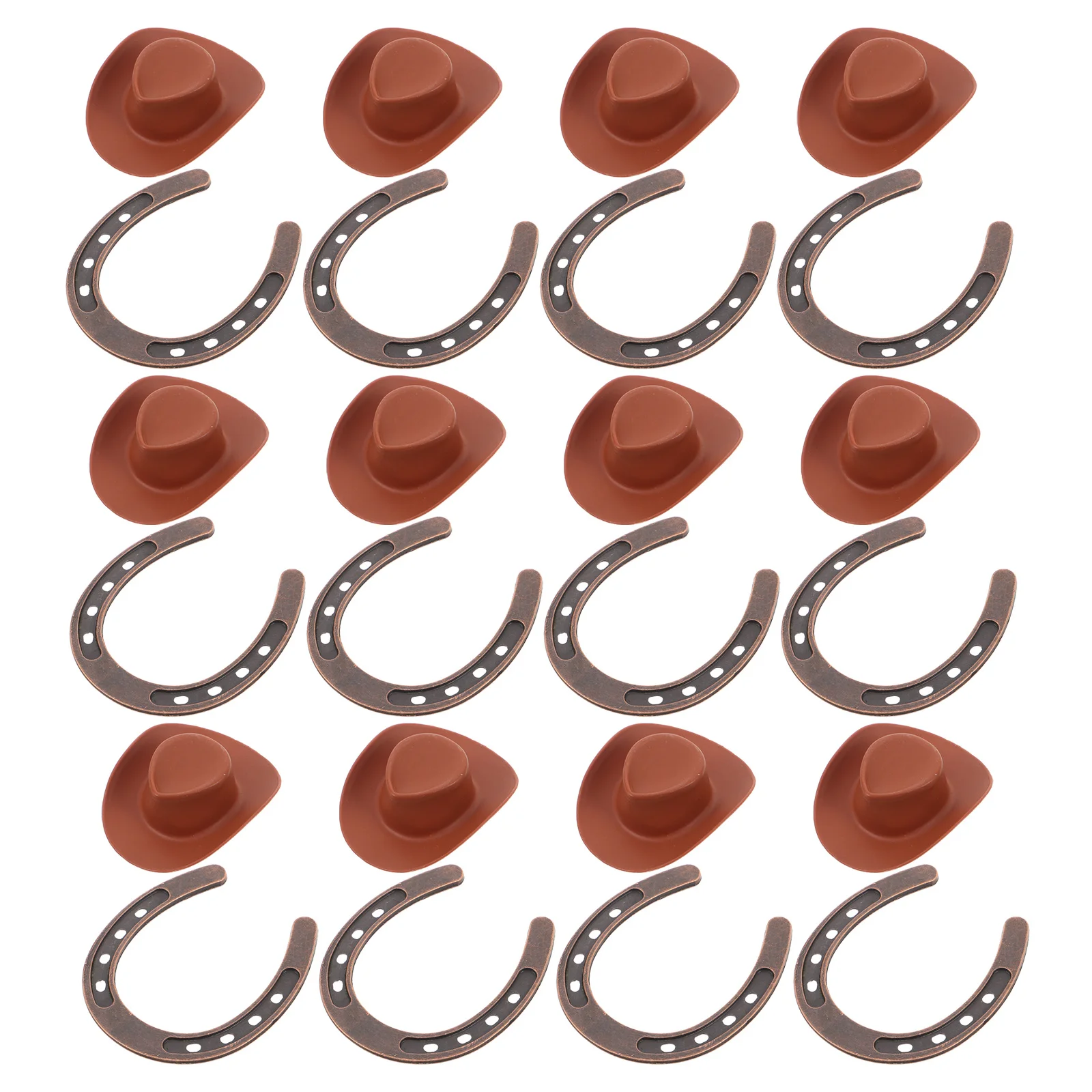 

1 Set Horseshoe Birthday Decorations Mini Cowboy Hats Rustic Western Party Supplies Mini Horseshoes Decor Cowgirl Party Favors