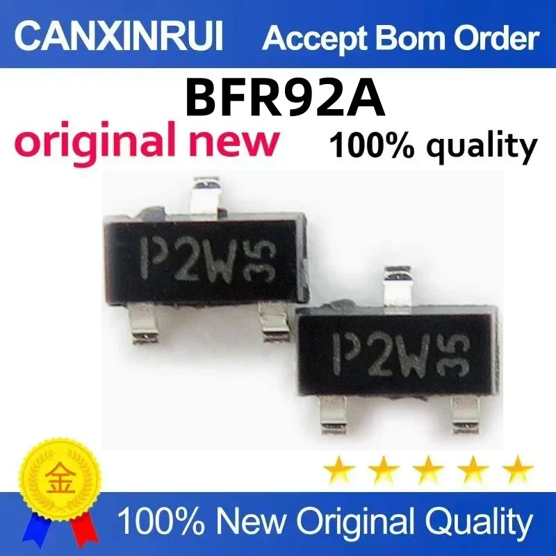 (5-100 pieces) New BFR92A silk screen P2W patch SOT-23 RF bipolar transistor transistor integrated IC