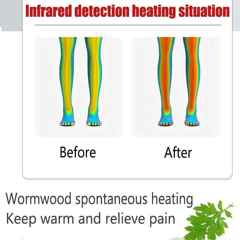 2 Stuks Zelfopwarming Kniebeschermers Pijn Verlichten Bloedcirculatie Verbeteren Ademend Warm Alsem Knie Pad Knie Massager Been Fot warme