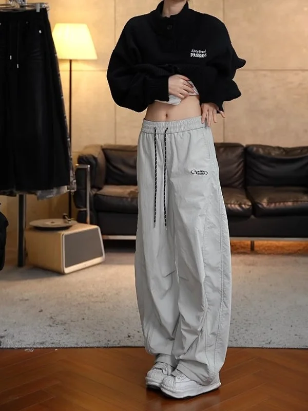 

Qui Dry Lightweight Summer Outdoor Casual Pants Men's Trendy Street Pure Color Loose Versatile Sports Umbrella Soldier Pants