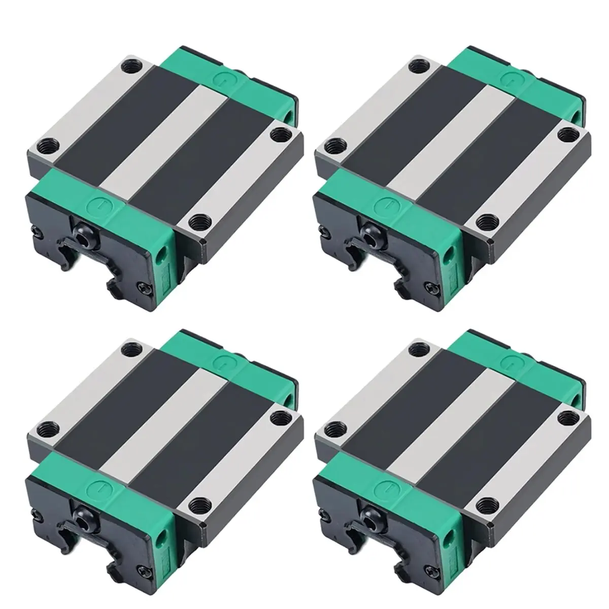 A74U 4pcs HGW20CC Linear Slider Bearing HGH20CA Square Bearing Slider Block for HGR20 High Assembly CNC Linear Guide