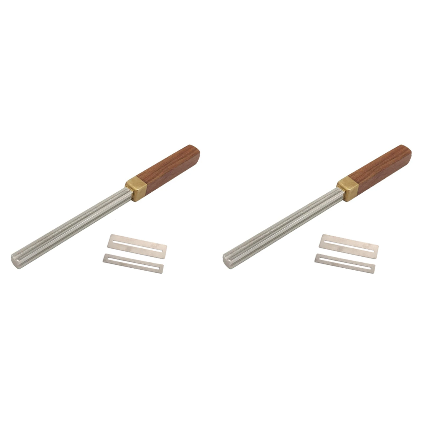 2X Gitaar Fret Crowning File, Fret Edge File, Fret End Rounded Tool, Drie Radius Slot & File, Gitaar Fret Tools-T34C