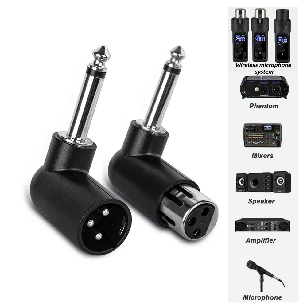 Adaptateur XLR mâle vers 6.35mm (1/4 pouce) femelle-interface Audio équilibrée à 3 broches, adapté aux Microphones, haut-parleurs, Interfaces Audio