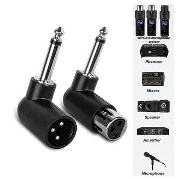 XLR Male to 6.35mm (1/4 Inch) Female Adapter - 3-Pin Balanced Audio Interface,Suitable for