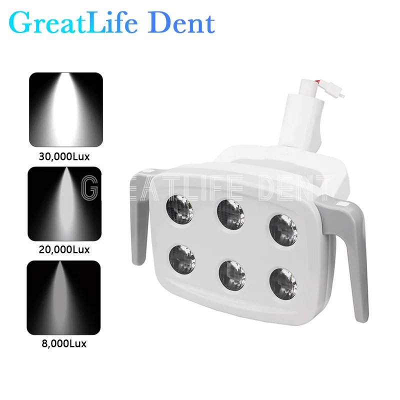 GreatLife lampu operasi mulut gigi 6LED, lampu Sensor Induksi untuk reflektor gigi dokter gigi tanpa bayangan