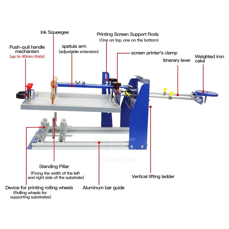 Manual cylindrical curved screen printing machine for plastic paper cup/milk tea cup/bottle/jar/cup