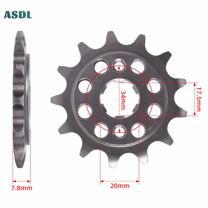 520 13T 40T Motorcycle Front Rear Sprockets Gear Wheel Carburized Steel for HONDA XR250 RL RM RN RP RR RS Australia 1990-1995