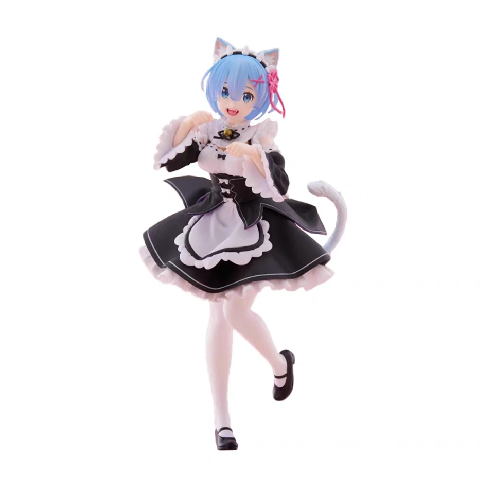 Original Genuine TAITO Coreful Re: Zero Starting Life in Another World 18cm Rem With Cat-Eared Maid Action Figure Model Toys