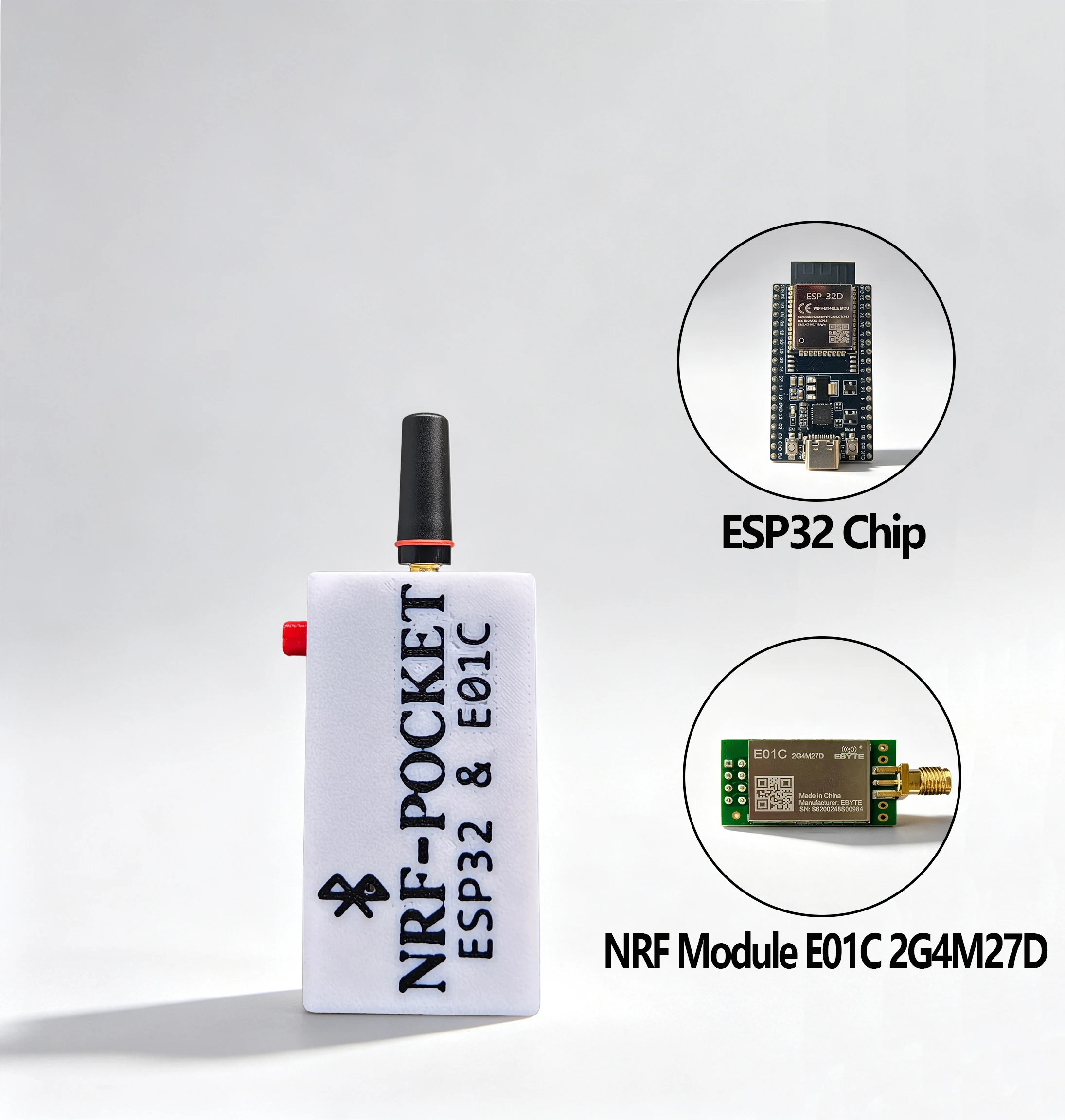 New ESP32 + NRF24L01 (E01C-2G4M27D) Development Kit,Upgraded Antenna Bluetooth Wireless communication accessories