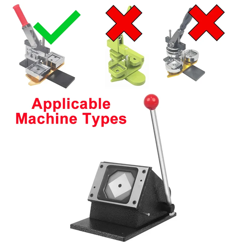 Taglierina di carta quadrata fai-da-te 50*50mm/63.5*63.5mm adatta per bottoni di forma rettangolare che producono magneti da frigorifero della macchina