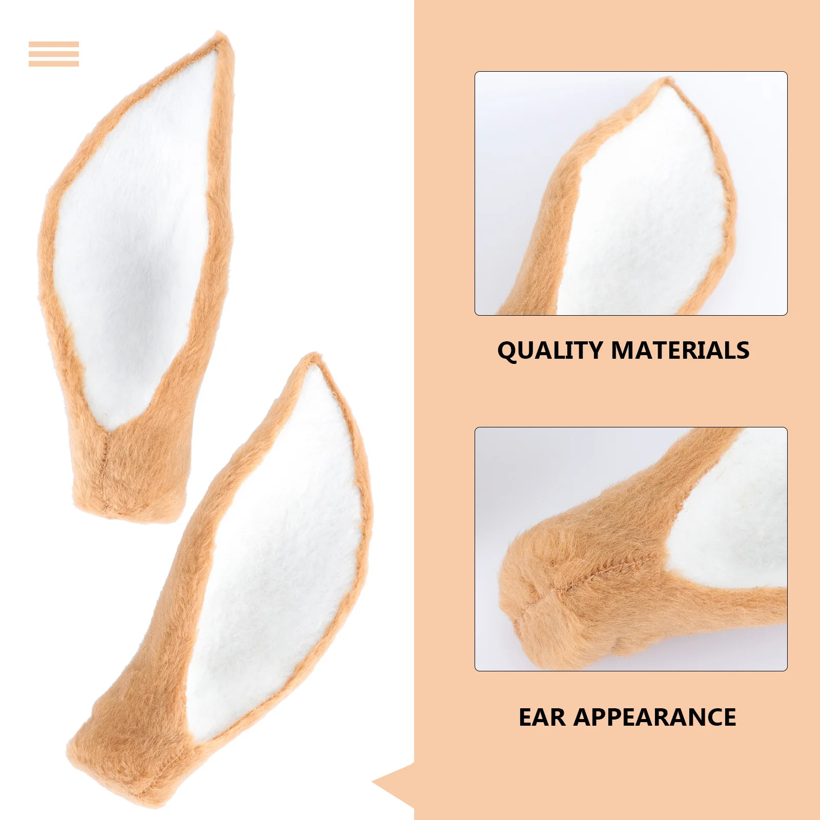 

1Pair Imitation Deer Ear Hair Hoop Novelty Design for Costume Party DIY Handiwork Project Festival Decoration Accessory