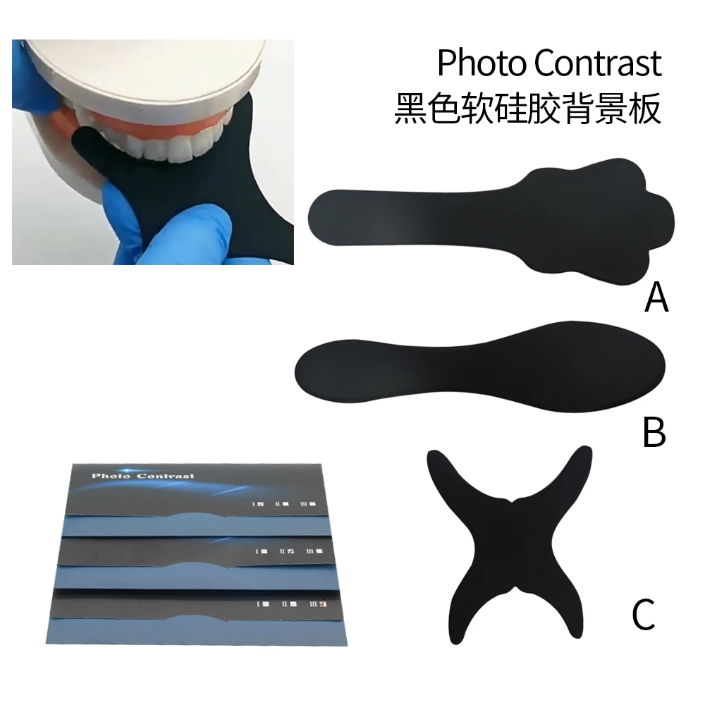 

1Pc Dental Photo Contrast Board Bendable Contrast Board Anterior Lingual Buccal Orthodontic Soft Silicone Dental Tool