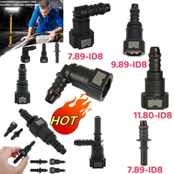 Tuyau de couremplaçant de conduite de carburant de voiture, rapide, allergique ID8 7.89 9.89 11.8, caoutchouc, nylon, adaptateur de tuyau d'huile, déconnexion, connecteur de tuyau de dégagement