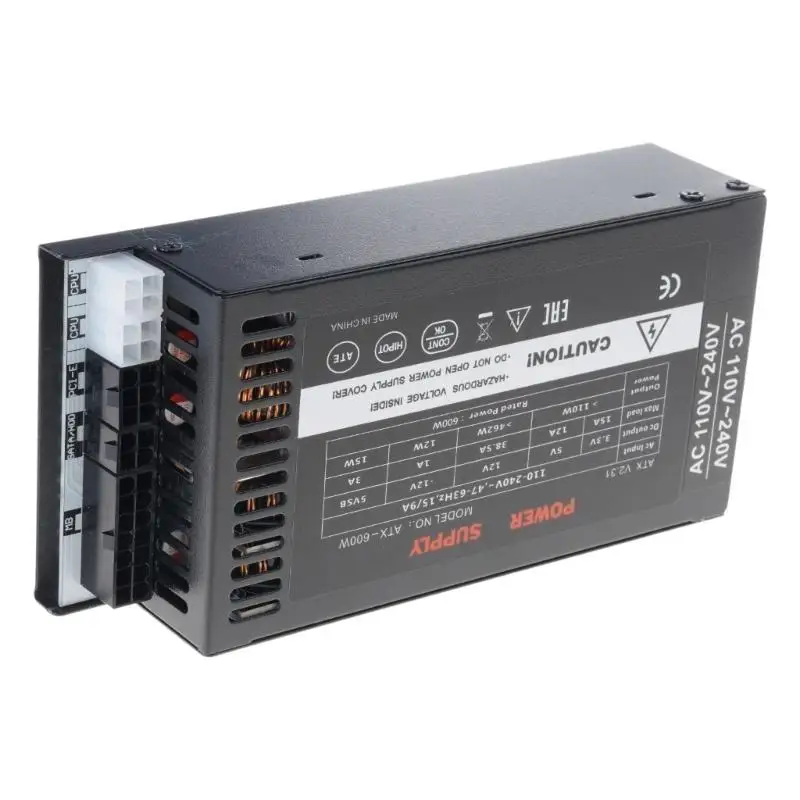 

652F Quiet Cooling Fan 600W Flexs ATXs Power Supply for High Performances PC