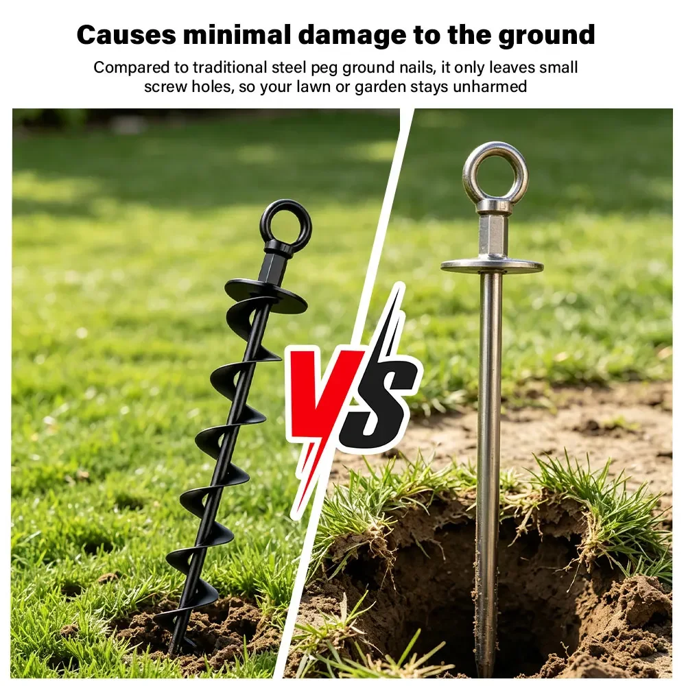 Ground Digger Earth Auger Drill Bit Single Blade Post Hole Digging Tool For Garden Planting Trampoline Tent Swing Set