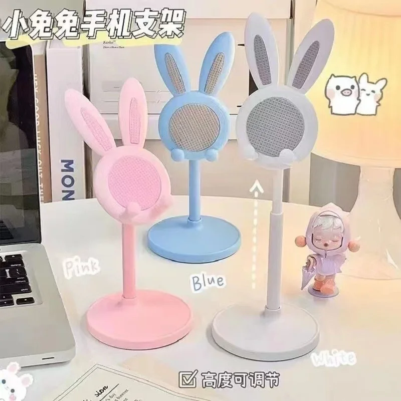 Cell Phone Stand,Angle Height Adjustable Cute Bunny Phone Stand for Desk,Compatible with All Mobile Phones