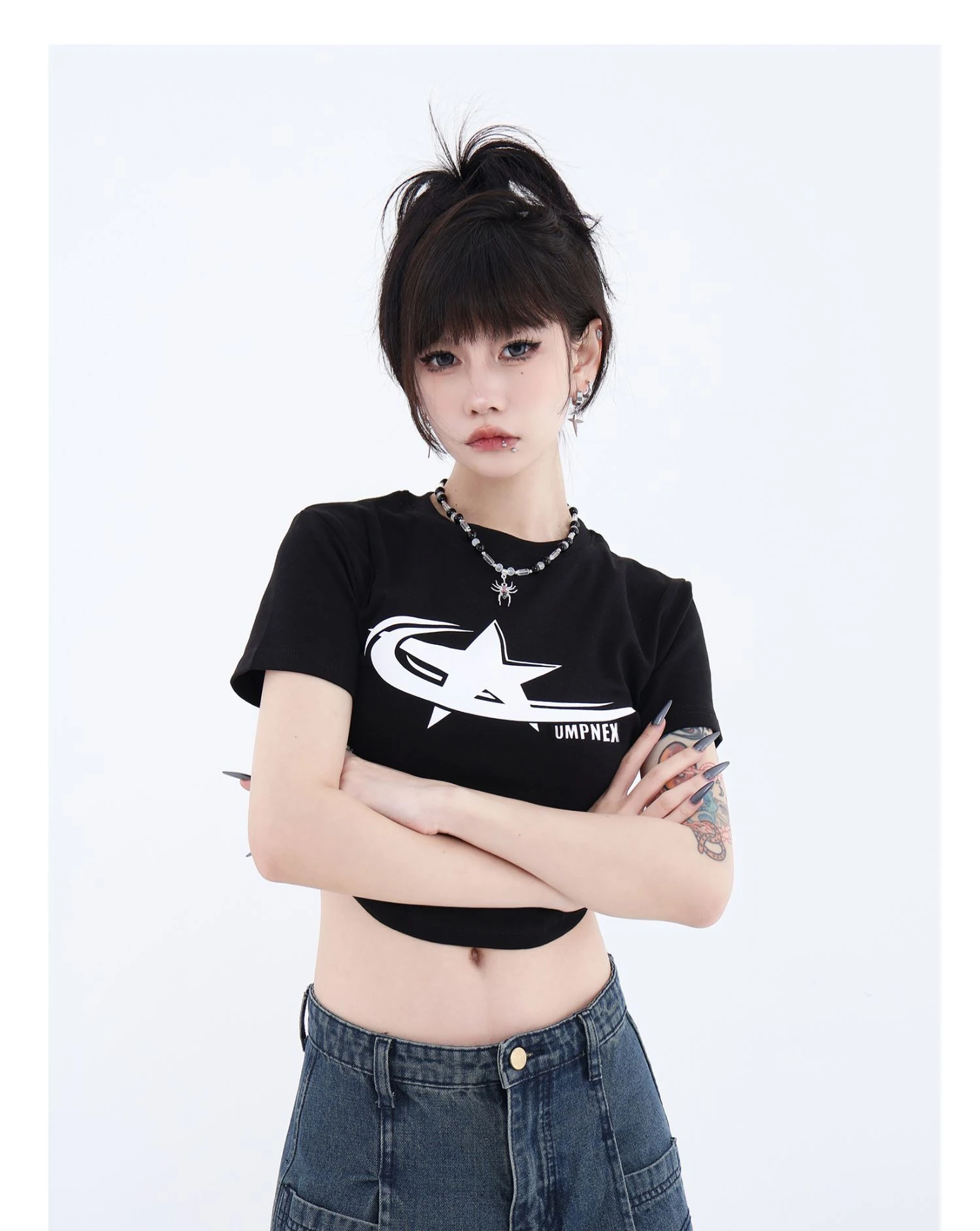 O Neck Knit  Crop Top Women Summer Casual T Shirt Basic Sexy Streetwear Ribber Black Short Sleeve Tops