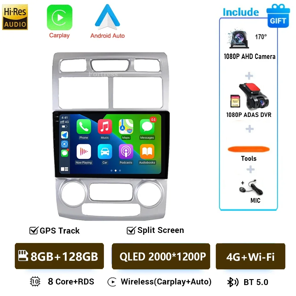 Autoradio voor Kia Sportage 2 2007 2008 2009 Multimedia Speler 2 Din Android 16 Carplay Auto Stereo GPS DVD Head Unit 5G WIFI