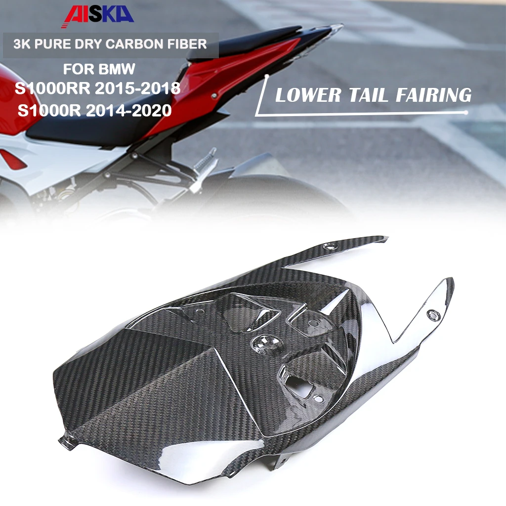 3K Pure Dry Carbon Fiber Motorcycle Accessories Tailstock spoiler Fairing Under Rear Seat For BMW S1000RR 2015-2018 S1000R 2020