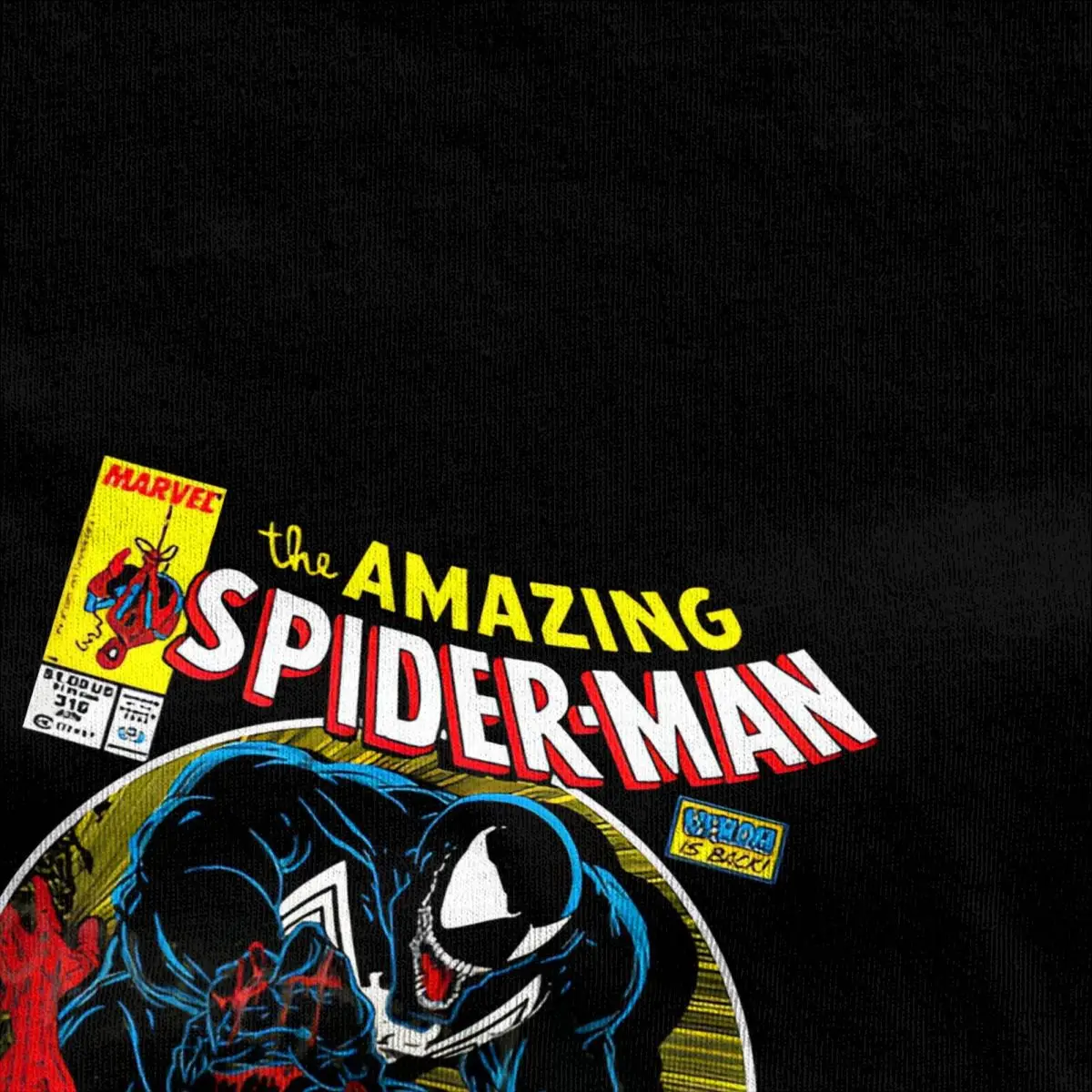 Men Women T Shirt SpiderMan VS Venom Bloody Battle Comic T Shirts Hip Hop Summer Tee Shirt Y2K Basic Printed Cotton Top