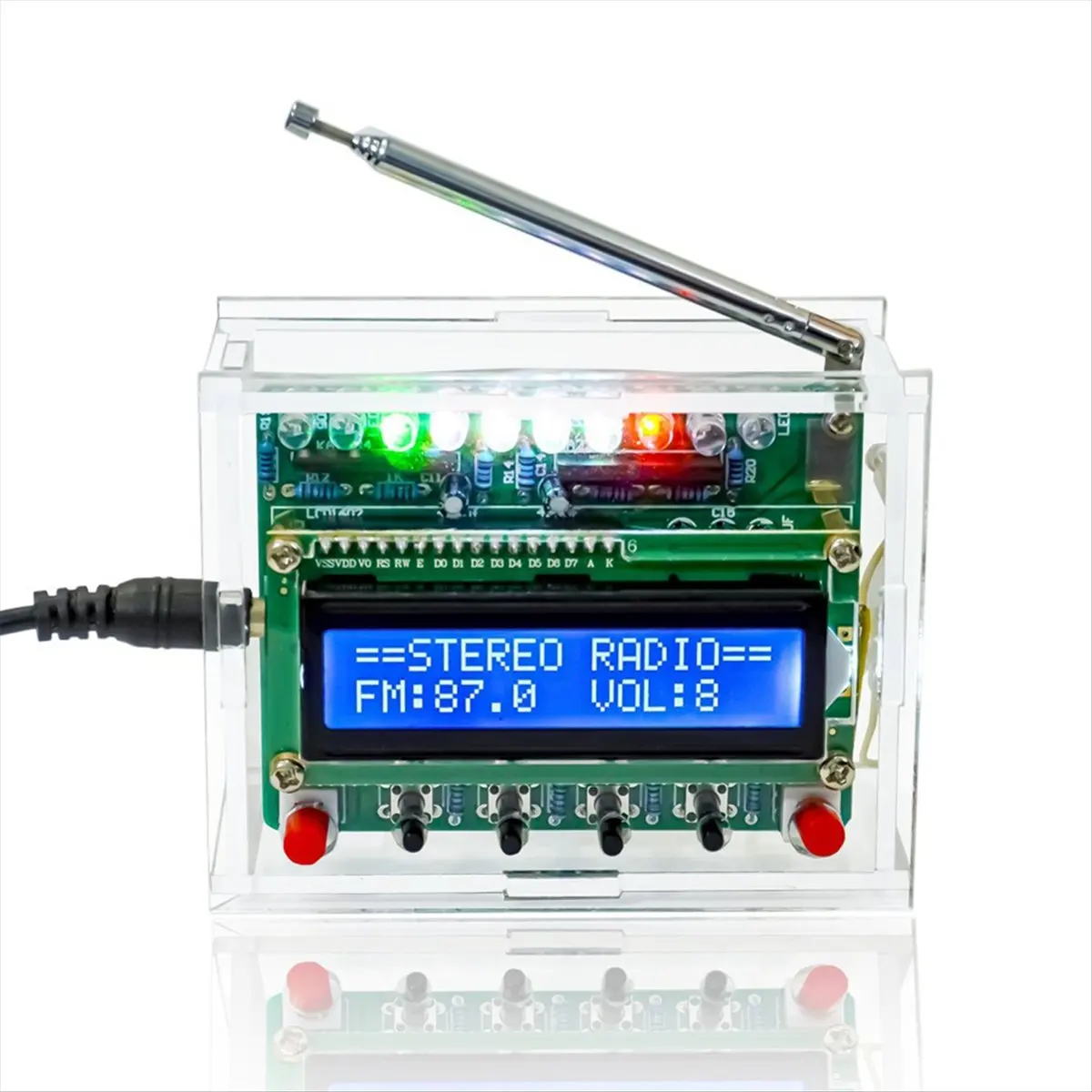 

(WSFS) RDA5807 87MHZ-108MHZ FM-радиоприемник DIY-комплект, электронные компоненты для самостоятельной сборки FM-радио, цифровой LED-дисплей с индикатором, наборы для пайки