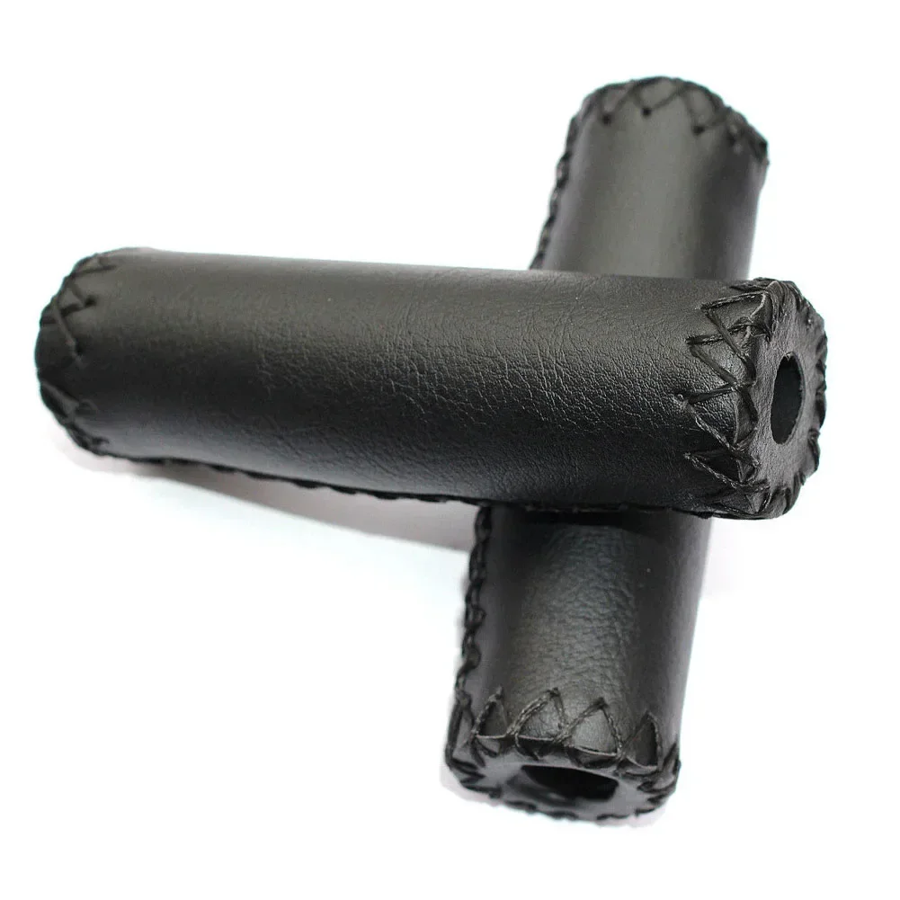Handlebar Grips Leather Bicycle Grips Vintage Bicycle Grips Retro Cycling Grip Bicycle Parts Bicycle Leather Handlebar