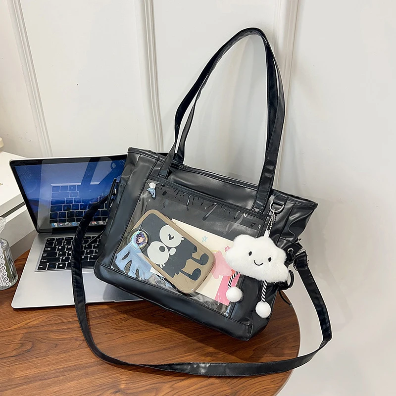 

Korean-style Versatile Itabag Large-capacity Transparent Handbag Hot-sell Japanese-style Shoulder Bag Cute Simple Crossbody Bags