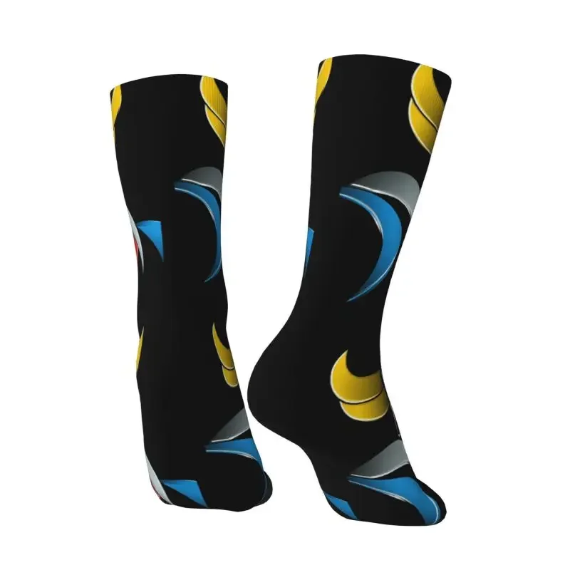 Y2K funny print Goldorak Grendizer for men women stretch summer autumn winter anime UFO robot Goldrake crew socks