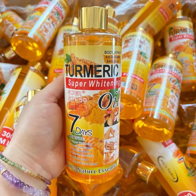 100% Nature Essential 7 Days Super Whitening Turmeric Oil for Face Body 300ml