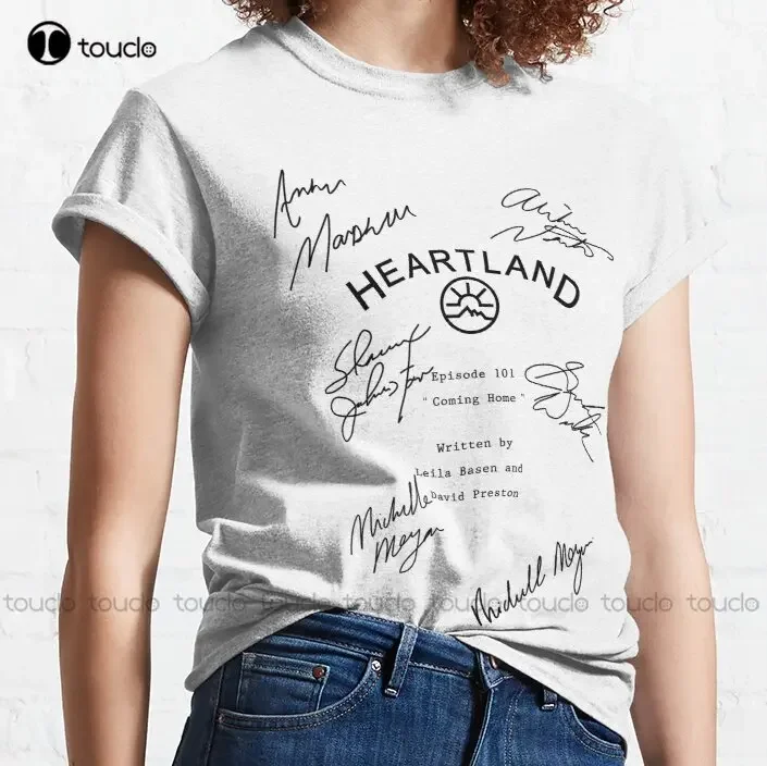 Heartland Script Classic T-Shirt Mens Tshirts Short Sleeve Custom Aldult Teen Unisex Digital Printing Tee Shirts Pure Cotton New