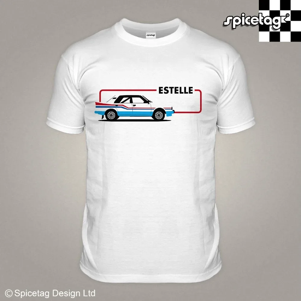 Estelle 80S Rally Car T-Shirt Retro Czech Racing Tshirt Rapid Sports 130 New Fashion Hot Fashion T Shirt Brand T Shirts