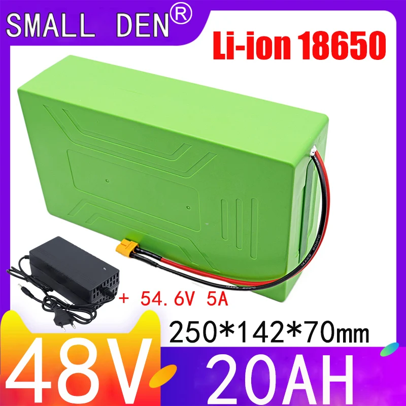 48V 20AH lithium battery pack 13S6P 1500W high-power BMS with motor modification portable waterproof box battery