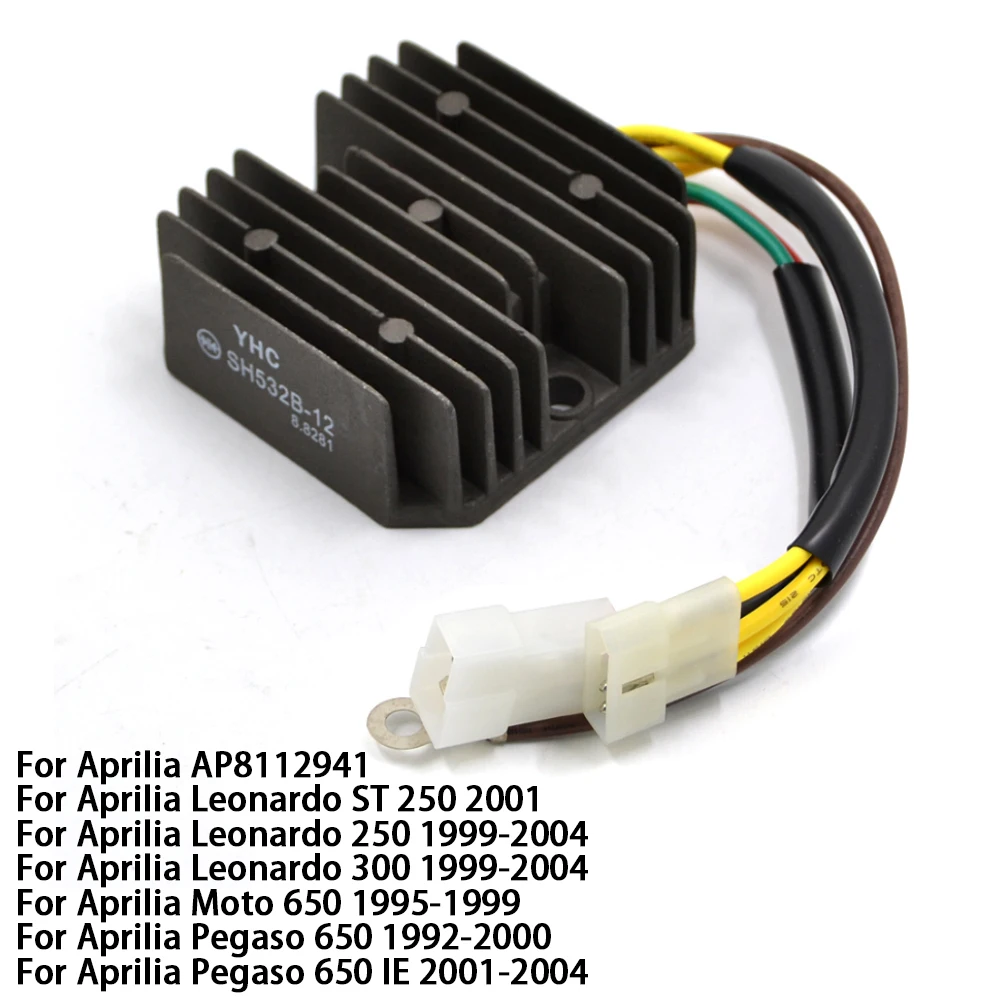 For APRILIA Pegaso 650 1992-2000 Moto 650 1995-1999 Leonardo 250 300 Leonardo ST Rectifier Voltage Regulator Charger AP8112941