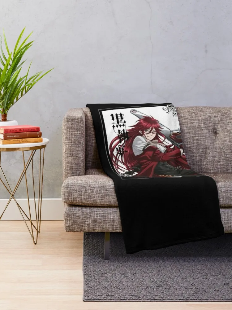 Best Of Grell Sutcliff Throw Blanket Bed Flannel anime Blankets