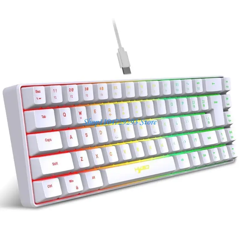 Y2GD V200 RGB Teclado jogos com design portátil e operação simples para o escritório