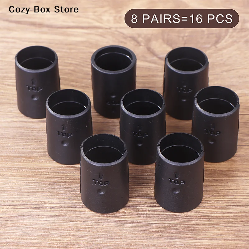 [ZY]16Pcs/8Pairs Shelving Sleeves Wire Shelving Shelf Lock Clips Fixed Plastic Clip For Wire Shelving System Home Shelf Tools