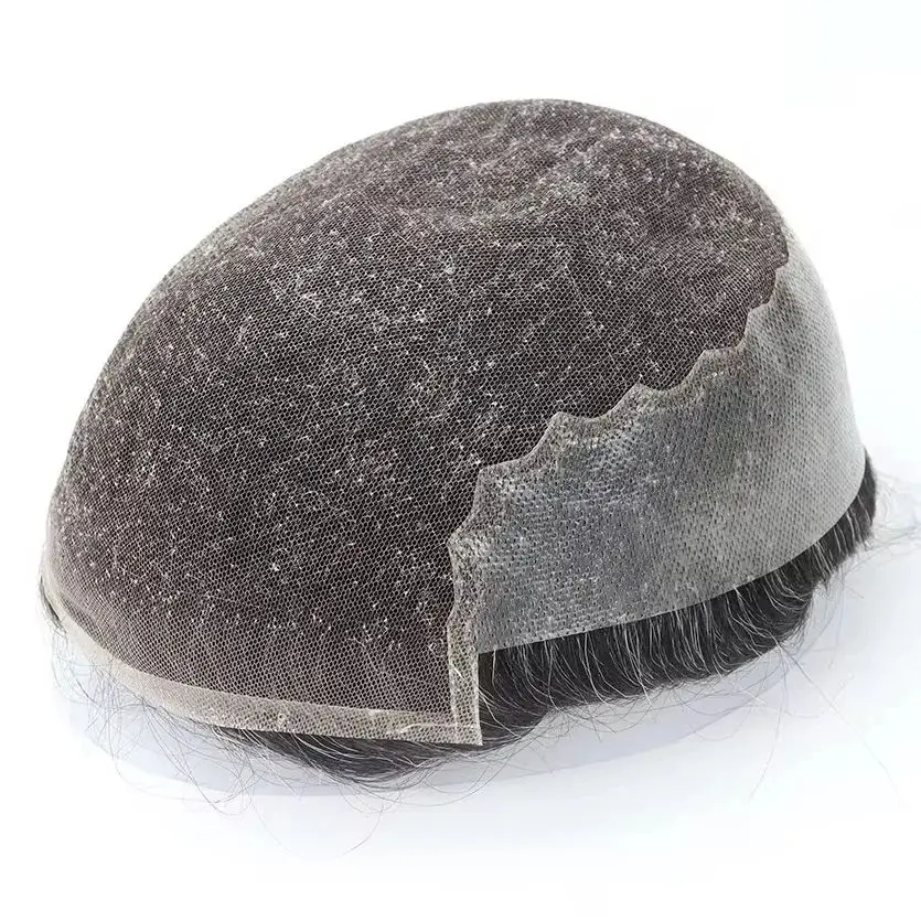 

Q6 Дышащие швейцарские кружевные и мужские парики из искусственной кожи, 100% мягкие протезы из человеческих волос для мужчин # 1b20 # 1b30 черный серый мужской парик из человеческих волос