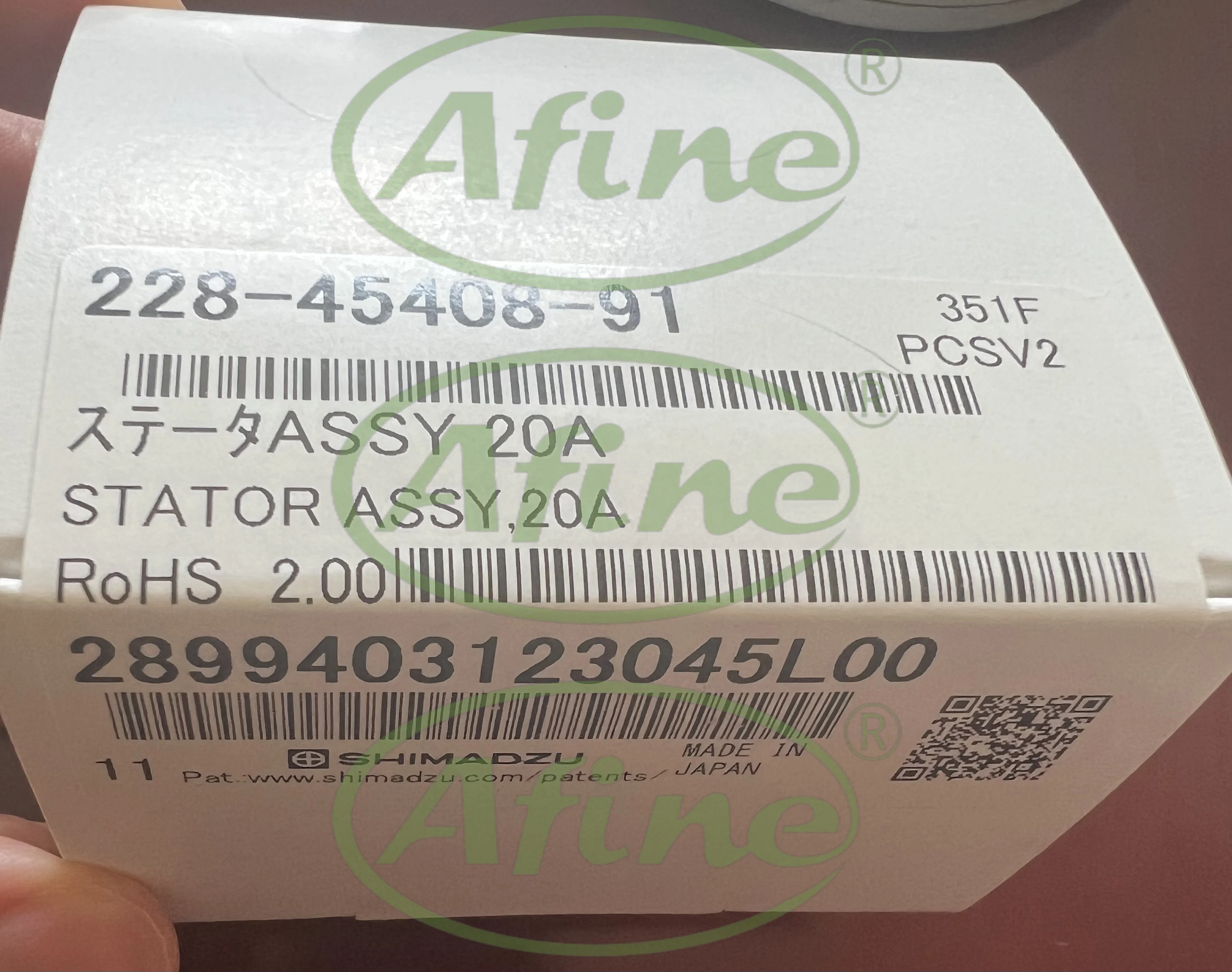 

AFINE SHIMADZU 228-45408-91 Rotors HIGH PRESSURE CRANE STATOR