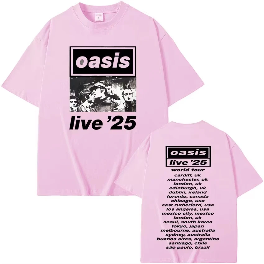 أحدث تي شيرت رجالي من القطن الخالص من Oasis من عام 2025، مريح ومسامي وجودة عالية، يجب اقتناؤه للمهرجانات #5