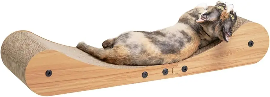 

Nekosan Cat Scratcher Cardboard Bed, 27.5" Extra Large Cat Scratch Sofa Bed, Cat Scratcher Lounge Bed for Indoor Cats, 27.5 x 10