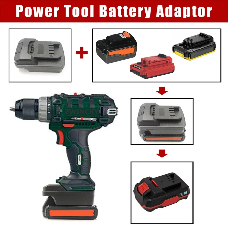 For Black&Decker/Porter-Cable/Stanley Battery Adapter 18V 20V Li-Ion Battery to For Parkside 20V Li-ion Battery Tool Converter