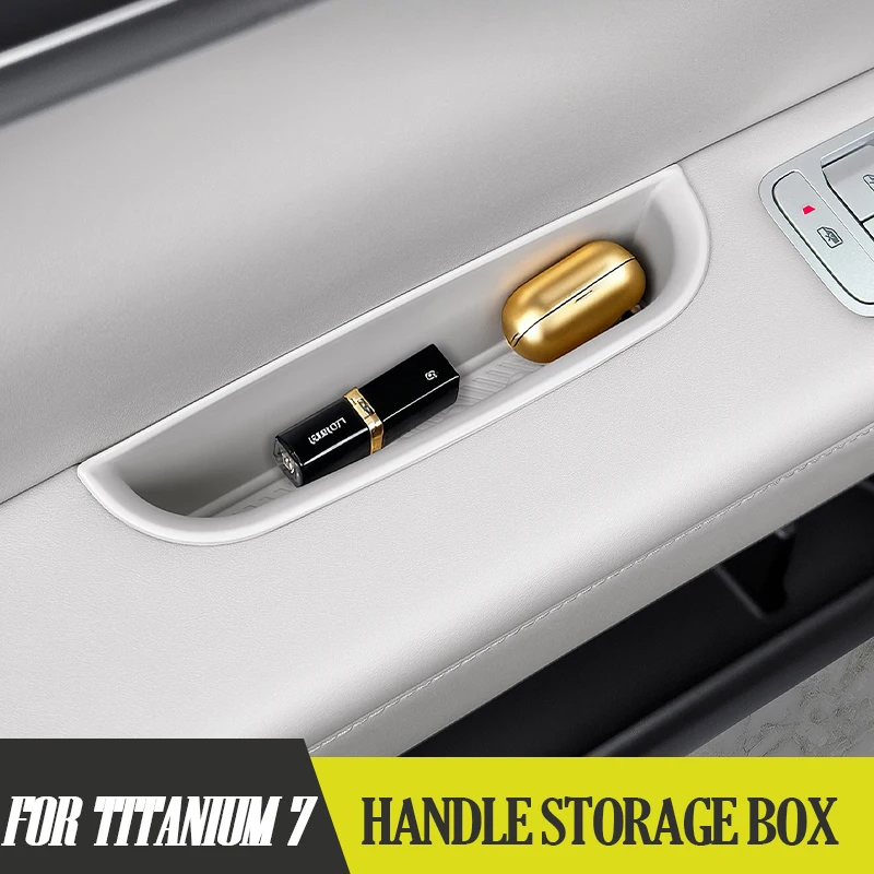 Door Handle Storage Box for BYD Leopard 7 Titanium 7 Silicone Armrest Anti-Scratch Door Slot Mat Interior Modification Accessory