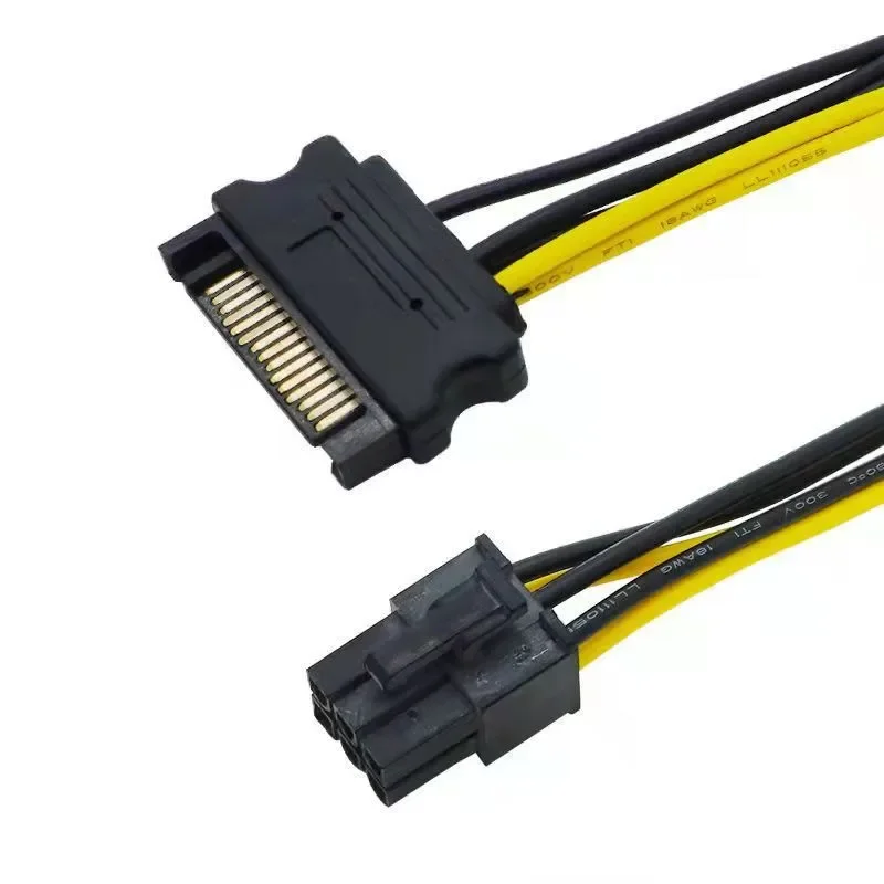 sata-15-контактный-разъем-«папа»-на-atx-6-контактный-pci-express-pci-e-видеокарта-Адаптер-питания-Кабель-для-подключения-провода-Конвертер-20-см