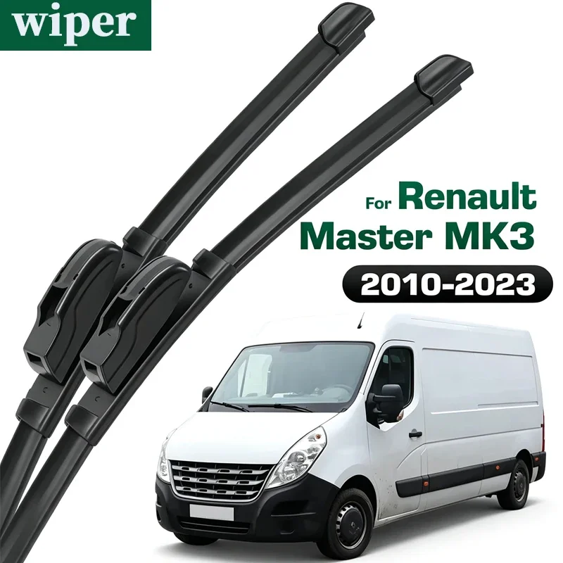 Rubber Front Wiper Blades Set For Renault Master 3 Nissan NV400 Movano 2010-2023 Windshield Windscreen Window Brus