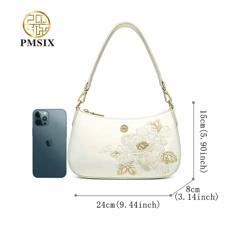 Luxury handbags women bags designer  High quality Cowhide shoulder bag Vintage Floral Printin Cross-body bags