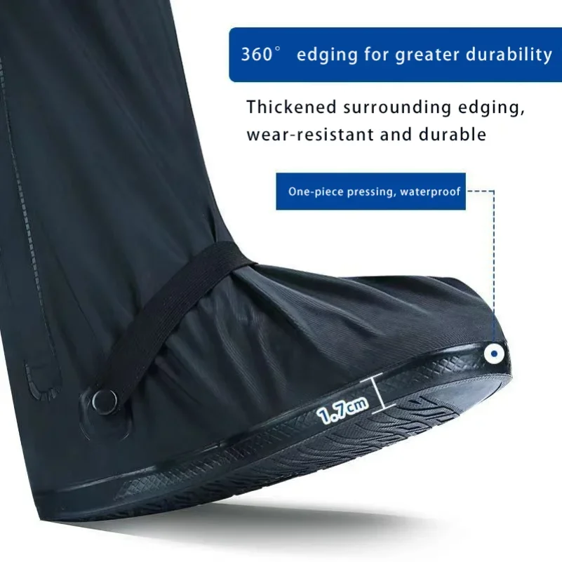 Easy to put on and take off waterproof rainproof and non-slip shoe covers for outdoor use thick and wear-resistant unisex