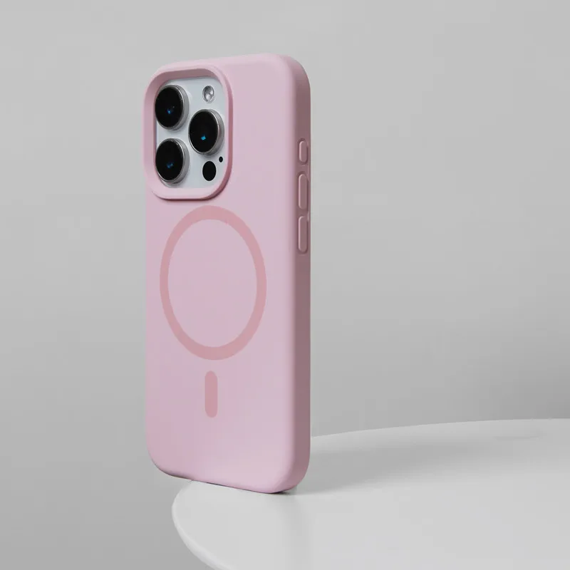 Magnetische Einfarbige Flüssigsilikon-Hülle für MagSafe Handyhülle für iPhone 17 18 Pro Max 16 15 14 13 Kabelloses Laden Weiche Hülle – Detail 14